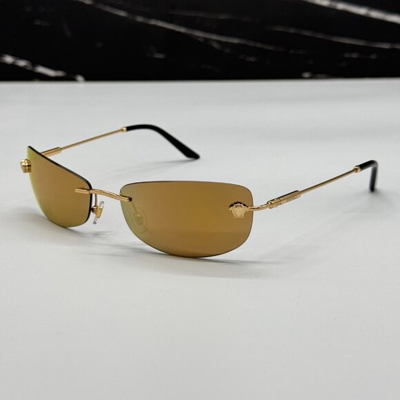 NEW MOD 2279 1002/7I VERSACE SUNGLASSES VE2279 10027I GOLD VE2279 1002/7I main image 5